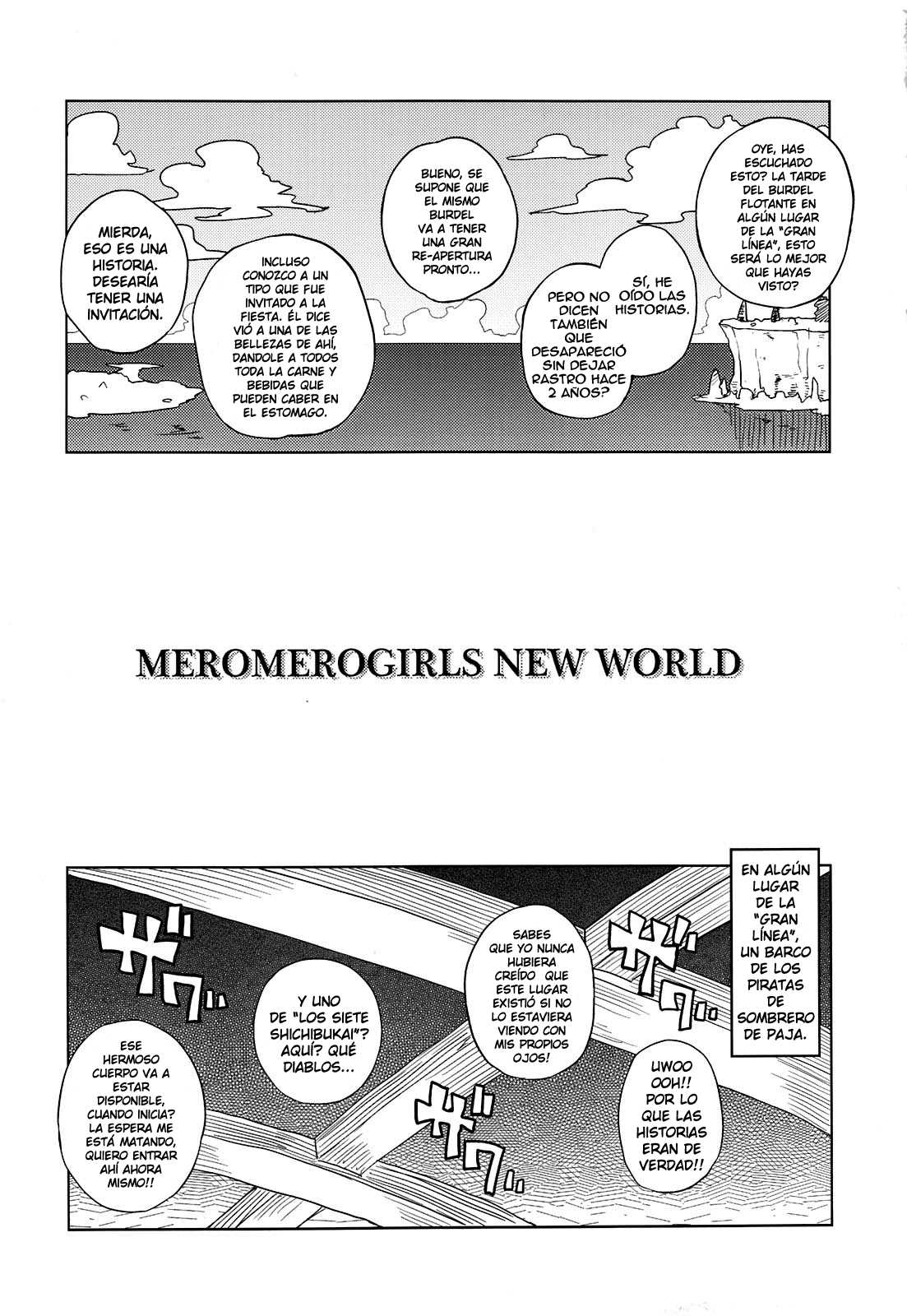 (C81) [Choujikuu Yousai Kachuusha (Denki Shougun)] MEROMERO GIRLS NEW WORLD (One Piece) [Spanish] [XP95-Hentai] 