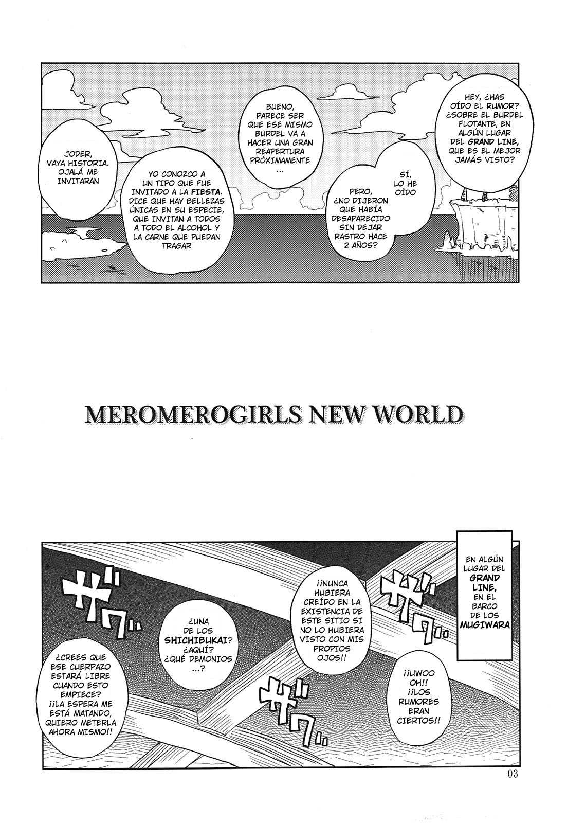(C81) [Choujikuu Yousai Kachuusha (Denki Shougun)] MEROMERO GIRLS NEW WORLD (One Piece) [Spanish] [JDS] (C81) [超時空要塞カチューシャ(電気将軍)] MEROMERO GIRLS NEW WORLD (ワンピース)