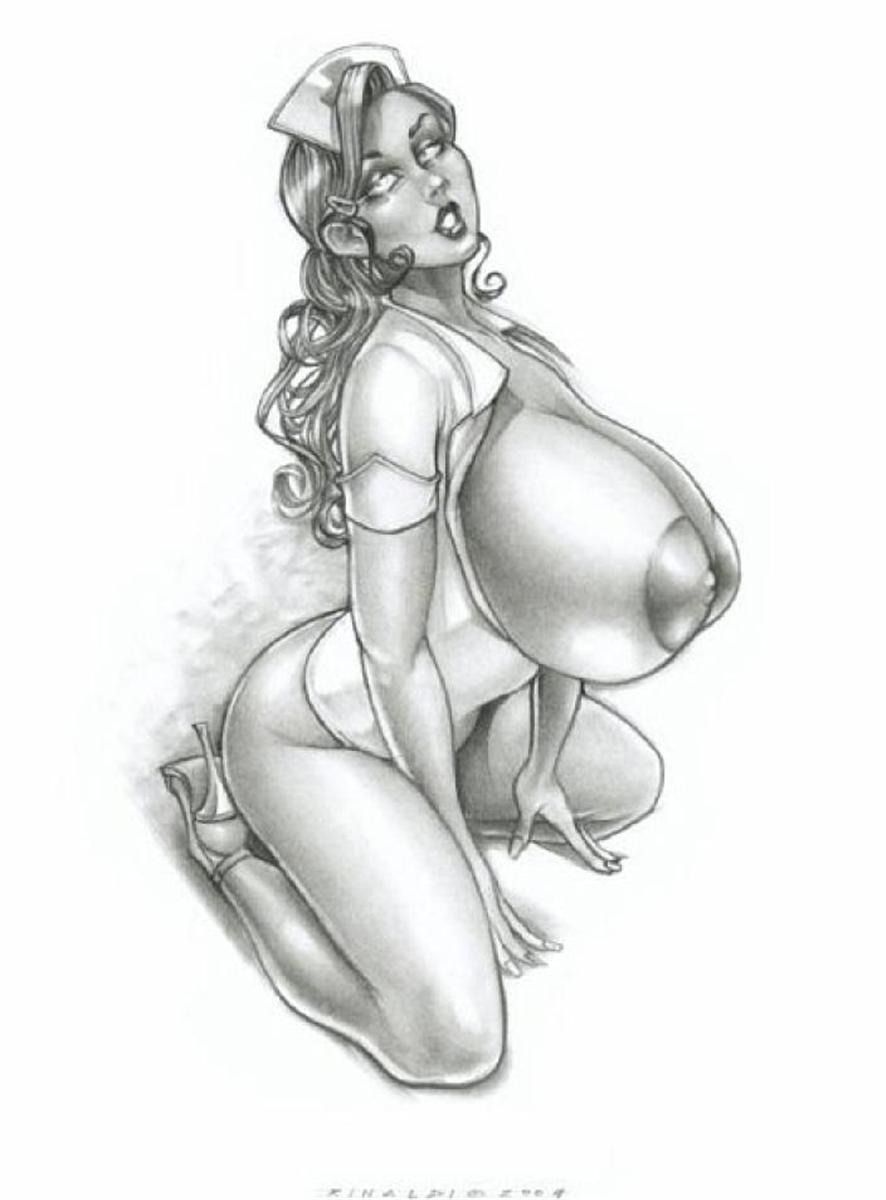 VICTOR RINALDI ART - Huge Tits drawings #7 