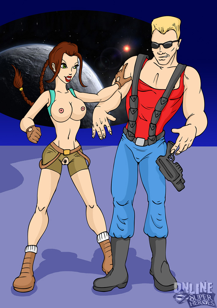 Lara Croft & Duke Nukem [Online Superheroes] 